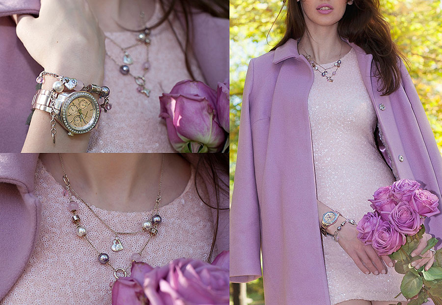 часы Fossil аксессуары оттенка Nude