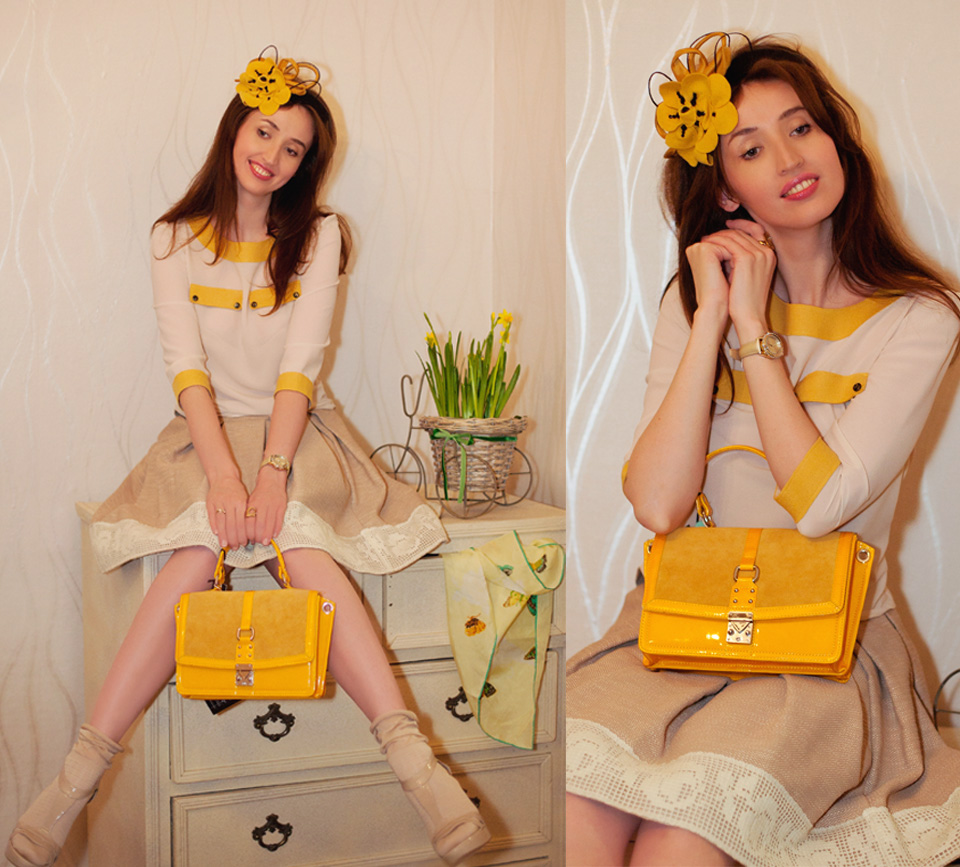 Желтая сумка - один из главных трендов весны 2013